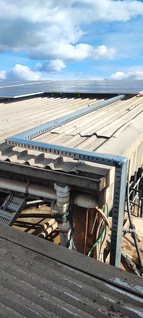 OptiMount cable tray at KyValley Waaia Dairy Farm
