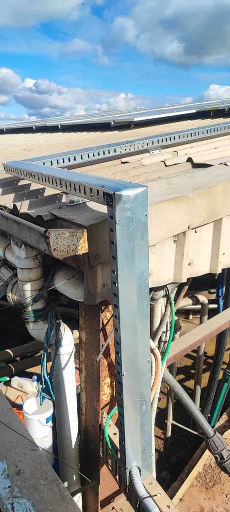 OptiMount cable tray at KyValley Waaia Dairy Farm